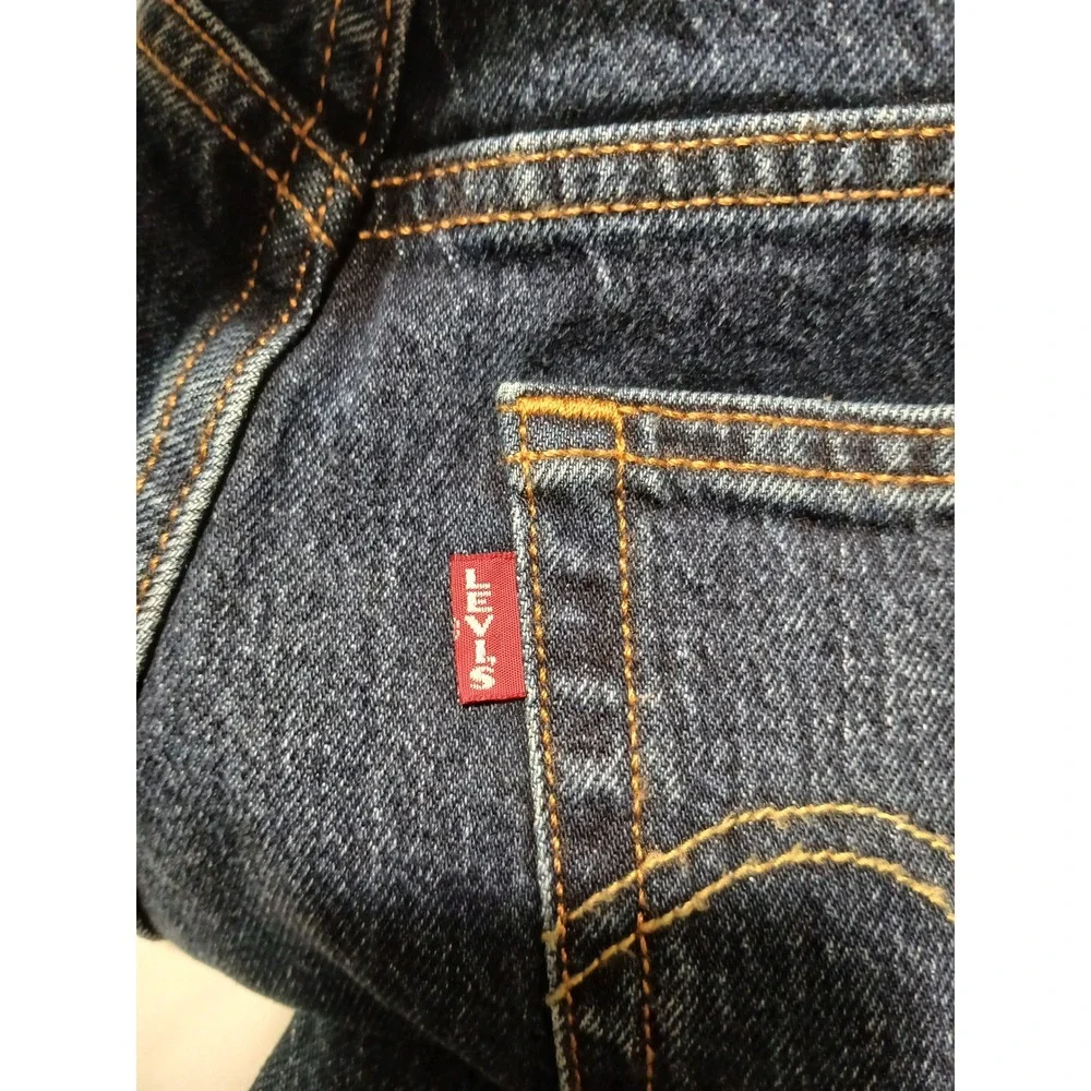 Levis 501 Original Fit Jeans Womens 25x30 Dark Wash Straight Leg 12501-0554